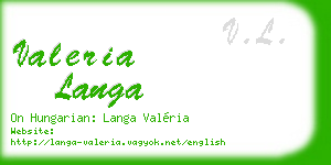 valeria langa business card