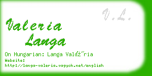 valeria langa business card